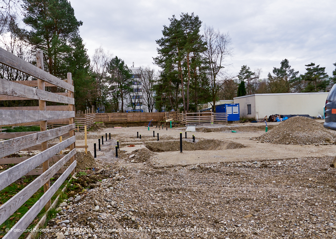 24.12.2022 - Baustelle an der Quiddestraße Haus für Kinder in Neuperlach